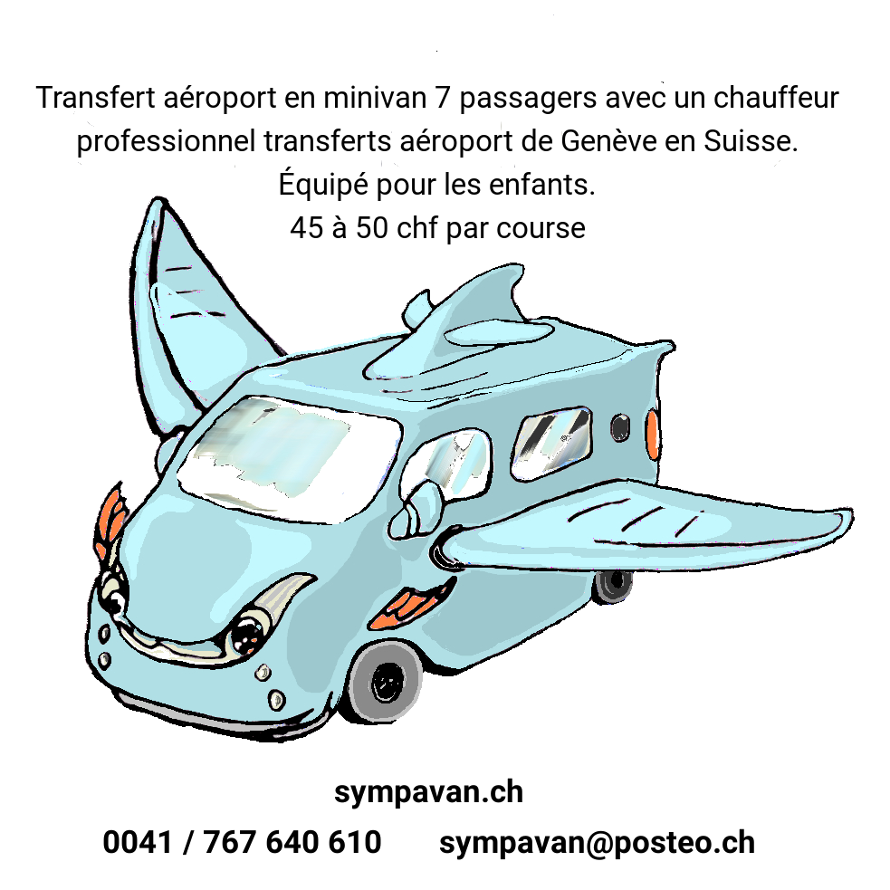 Shahadat Pickup logo avec un minibus bleu aux ailes d'avion